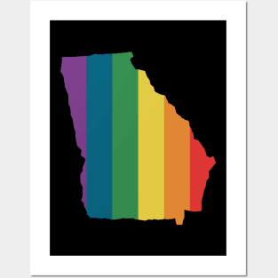 Georgia State Rainbow Posters and Art